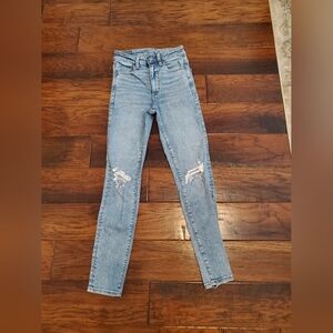 American Eagle next level stretch super high-rise jeggings, size 00 short